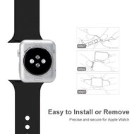 Silikon-Sportarmband - Bordeaux - Doppeldruckknopf-Verschluss - Passend f&uuml;r Apple Watch 38mm / 40mm / 41mm / 42mm