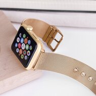 Milanaise mit Schnallenarmband - Ros&eacute;gold - Geeignet f&uuml;r Apple Watch 38mm / 40mm / 41mm / 42mm