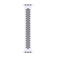 Solo Loop Sportband - Gr&ouml;&szlig;e: M - Wei&szlig; + Schwarz - Geeignet f&uuml;r Apple Watch 38mm / 40mm / 41mm / 42mm