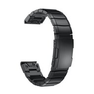 Edelstahl-Gliederarmband - Schwarz - Garmin Fenix 7X / 6X / 5X
