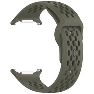 Silikon-Sportband Holes Style - dunkelgr&uuml;n - Samsung Galaxy Watch Ultra 47mm