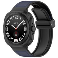 Hybrid Leder + Silikonband - Dunkelblau - Samsung Galaxy Watch Ultra 47mm