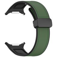 Hybrid Leder + Silikonband - Dunkelgr&uuml;n - Samsung Galaxy Watch Ultra 47mm