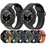 Hybrid Leder + Silikonband - Orange - Samsung Galaxy Watch Ultra 47mm