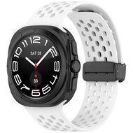 D-Buckle Silikon-Sportband - Wei&szlig; - Samsung Galaxy Watch Ultra 47mm