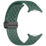 D-Buckle Silikon-Sportband - Dunkelgr&uuml;n - Samsung Galaxy Watch Ultra 47mm