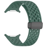 D-Buckle Silikon-Sportband - Dunkelgr&uuml;n - Samsung Galaxy Watch Ultra 47mm