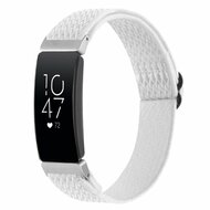 FitBit Inspire 2 &amp; Ace 3 Elastisches Solo-Schleifen-Nylonband - Wei&szlig;