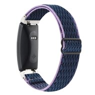 FitBit Inspire 2 &amp; Ace 3 Elastisches Solo-Schleifen-Nylonband - Dunkelblau mit Lila