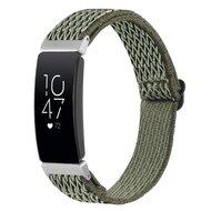 FitBit Inspire 2 &amp; Ace 3 Elastisches Solo-Schleifen-Nylonband - Dunkelgr&uuml;n
