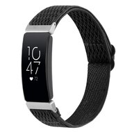 FitBit Inspire 2 &amp; Ace 3 Elastisches Solo-Schleifen-Nylonband - Schwarz