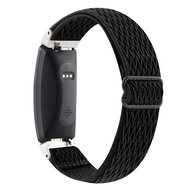 FitBit Inspire 2 &amp; Ace 3 Elastisches Solo-Schleifen-Nylonband - Schwarz