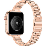 Slim Fit Gliederarmband aus Stahl - Ros&eacute;gold - Geeignet f&uuml;r Apple Watch 38mm / 40mm / 41mm / 42mm