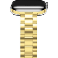 Slim Fit Gliederarmband aus Stahl - Gold - Geeignet f&uuml;r Apple Watch 38mm / 40mm / 41mm / 42mm