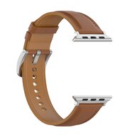 Luxuri&ouml;ses Lederarmband - Hellbraun - Geeignet f&uuml;r Apple Watch 38mm / 40mm / 41mm / 42mm
