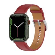 Luxuri&ouml;ses Lederarmband - Bordeaux - Geeignet f&uuml;r Apple Watch 38mm / 40mm / 41mm / 42mm