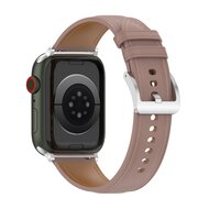 Luxuri&ouml;ses Lederarmband - Altrosa - Geeignet f&uuml;r Apple Watch 38mm / 40mm / 41mm / 42mm