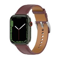 Luxuri&ouml;ses Lederarmband - Dunkelbraun - Geeignet f&uuml;r Apple Watch 44mm / 45mm / 46mm / 49mm