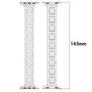 Schlankes Edelstahlband mit Schnellverschluss (small) - Starlight - Geeignet f&uuml;r Apple Watch 44mm / 45mm / 46mm / 49mm