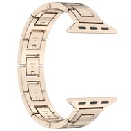 Schlankes Edelstahlband mit Schnellverschluss (small) - Starlight - Geeignet f&uuml;r Apple Watch 38mm / 40mm / 41mm / 42mm