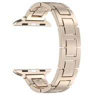 Schlankes Edelstahlband mit Schnellverschluss (small) - Starlight - Geeignet f&uuml;r Apple Watch 38mm / 40mm / 41mm / 42mm