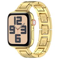 Schlankes Edelstahlband mit Schnellverschluss (small) - Gold - Geeignet f&uuml;r Apple Watch 38mm / 40mm / 41mm / 42mm