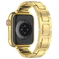 Schlankes Edelstahlband mit Schnellverschluss (small) - Gold - Geeignet f&uuml;r Apple Watch 38mm / 40mm / 41mm / 42mm