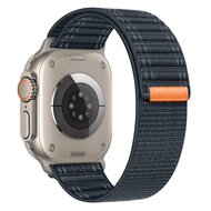 Nylon Wave Armband - Dunkelblau - Geeignet f&uuml;r Apple Watch 44mm / 45mm / 46mm / 49mm