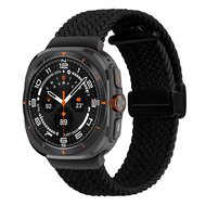 Geflochtenes Armband mit D-Schlie&szlig;e - Schwarz - Samsung Galaxy Watch Ultra 47mm