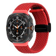 Geflochtenes Armband mit D-Schlie&szlig;e - Rot - Samsung Galaxy Watch Ultra 47mm