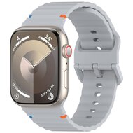 Wave Sportband - Grau - Geeignet f&uuml;r Apple Watch 44mm / 45mm / 46mm / 49mm