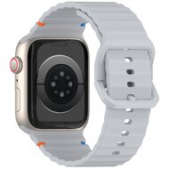 Wave Sportband - Grau - Geeignet f&uuml;r Apple Watch 44mm / 45mm / 46mm / 49mm