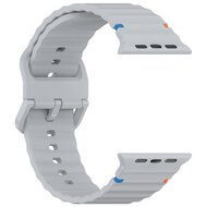 Wave Sportband - Grau - Geeignet f&uuml;r Apple Watch 44mm / 45mm / 46mm / 49mm