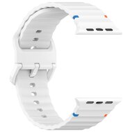 Wave Sportband - Wei&szlig; - Geeignet f&uuml;r Apple Watch 44mm / 45mm / 46mm / 49mm