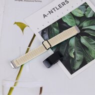 Fitbit Inspire 3 &ndash; Elastisches Solo Loop Nylonarmband - Beige