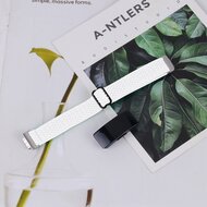 Fitbit Inspire 3 &ndash; Elastisches Solo Loop Nylonarmband - Wei&szlig;
