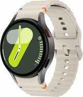 Wave Sportarmband mit Druckknopf - Gr&ouml;&szlig;e: M/L - Starlight - Samsung Galaxy Watch 7 - 40mm / 44mm &amp; Watch FE