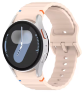 Wave Sportarmband mit Druckknopf - Gr&ouml;&szlig;e: M/L - Hellrosa - Samsung Galaxy watch 7 - 40mm / 44mm &amp; Watch FE
