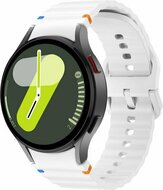 Wave Sportarmband mit Druckknopf - Gr&ouml;&szlig;e: M/L - Wei&szlig; - Samsung Galaxy Watch 6 - 40mm &amp; 44mm