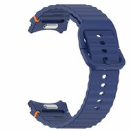 Wave Sportarmband mit Druckknopf - Gr&ouml;&szlig;e: M/L - Dunkelblau - Samsung Galaxy Watch 6 Classic - 47mm &amp; 43mm