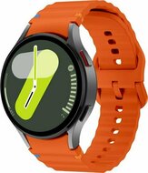 Wave Sportarmband mit Druckknopf - Gr&ouml;&szlig;e: M/L - Orange - Samsung Galaxy Watch 6 Classic - 47mm &amp; 43mm
