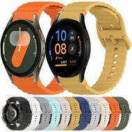 Wave Sportarmband mit Druckknopf - Gr&ouml;&szlig;e: M/L - Hellrosa - Samsung Galaxy Watch 4 - 40mm &amp; 44mm