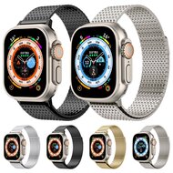 Edelstahl Loop Band - Farbe Titan - Extra stark - Geeignet f&uuml;r Apple Watch 44mm / 45mm / 46mm / 49mm