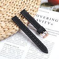 Denim-Lederarmband - Schwarz - Garmin Lily 2