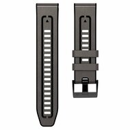 Leder + Silikonarmband - Grau - Garmin Epix Pro Gen 2 (51mm) / Quatix 7X / 6X &amp; Tactix 7 (pro)