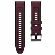 Leder + Silikonarmband - Bordeaux - Garmin Epix Pro Gen 2 (51mm) / Quatix 7X / 6X &amp; Tactix 7 (pro)