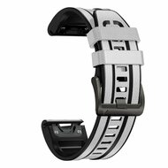 Leder + Silikonarmband - Wei&szlig; - Garmin Epix Pro Gen 2 (51mm) / Quatix 7X / 6X &amp; Tactix 7 (pro)