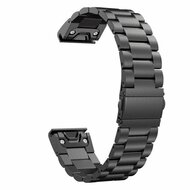 Stahlgliederarmband - Schwarz - Garmin Approach S60 &amp; S62 / Instinct / Instinct 2 (Solar)