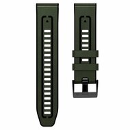 Leder + Silikonband - Gr&uuml;n - Garmin Fenix 7 / 6 / 5