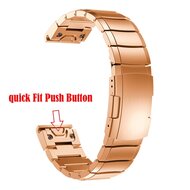 Edelstahl-Gliederarmband - Rose gold - Garmin Fenix 7S / 6S / 5S &amp; Instinct 2s